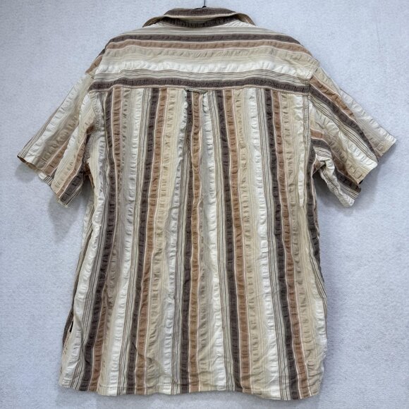 Kuhl Shirt Mens Extra Large XL Striped Short Sleeve Button Up Casual - Picture 6 of 7